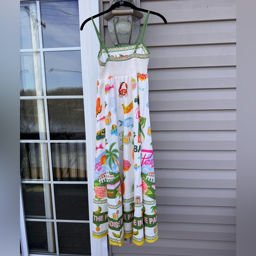 Tropical Print Maxi Dress - Picture 6 of 7